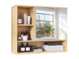 Bamboo Wall Medicine Cabinet Mirror 55.5cm 5 Shelf V178-66789