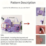 Travel Backpack Backpack Set Fashionable Backpack Colorful Backpack Travel - Purple - Size L V1347-DSZ-BP-001-PUR-L