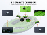 Inflatable Boat, 5-Person Inflatable Fishing Boat, PVC Portable Boat Raft Kayak, 1158 mm Aluminum V952-YCK5RK0000001E0ROV0