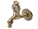 Antique Carved Faucet Bronze Copper Carp Retro Anti Rust Outdoor Garden Tap for Toilet G1/2in V1294-YM0717-3112220066811