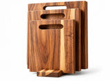 3Pcs Wooden Cutting Board Set with Storage Stand, Chopping Boards for Kitchen Food Preparation V1181-KD005