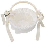 Flower Girl Basket Romantic Elegant Lightweight Hand Woven Wedding Flower Basket for Bride 5798 V1294-YM0901-3115240063711