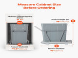 Pullout Trash Can for Kitchen Cabinets, Garbage Waste Recycling Bin, Under Mount Waste Container, V952-CFLJTDTDTHSWA5O0YV0