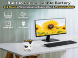 Children's Microscope - 1000X Portable Digital Microscope - 0-inch Screen - Rechargeable - With V1188-MS-313-0399