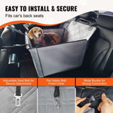 VEVOR Dog Booster Car Seat Pet Car Seat for S M L Dogs up to 18.1 kg Gray V952-CWZGQCZYHSKJX1D6KV0