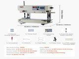 Continuous Bag Band Sealing Machine, 6-12 mm Seal Width, Vertical Band Sealer Machine with Roller V952-LSLXFKJTBPQDL4URB001V3