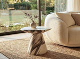 Interior Ave - Veneta Stone Side Table - Panda Marble Finish V355-IA-ST-VEN-PAN