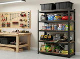 Giantz Garage Shelving 1.6X0.8m Warehouse Shelves Storage Rack Pallet Racking Black WR-E-8X16-BK