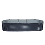 Green Fingers Garden Bed 240X80X42cm Oval Planter Box Raised Container Galvanised GARDEN-OVAL-2408042