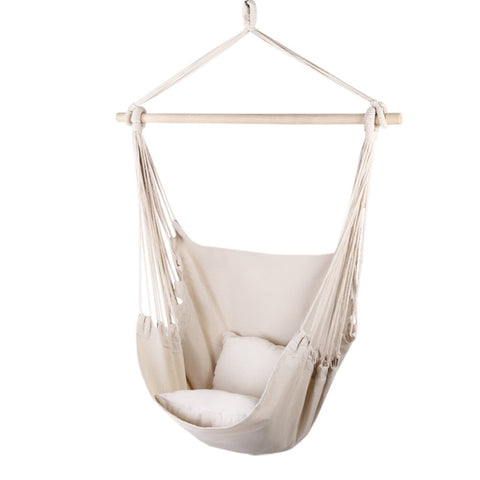 Gardeon Hammock Chair Outdoor Camping Hanging Hammocks Cushion Pillow Cream HM-CHAIR-PILLOW-CREAM