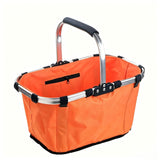 Foldable Picnic Basket Aluminum Frame Waterproof 600D Oxford Orange V1188-MS-616-063