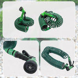 30M Garden Hose Heavy-Duty Coiled Spiral Car Washing Cleaning Water Hose Garden V63-912781