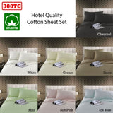 Kingtex 300TC Cotton Sheet Set Mint Queen V442-KIT-SHEETS-300TCHOTEL-MINT-QS