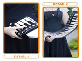 Foldable Portable Piano Keyboard - 1 Set for Home, Travel & Music Practice with Compact Easy Carry V1370-AZ4-14110