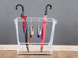 Umbrella Storage Rack Iron with Drip Tray 10 Holes 8 Hooks Umbrella Rack Stand for Home Hotel Lobby V1294-YM0716-3117220148212
