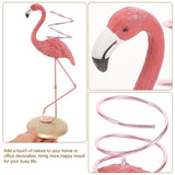 Air Plant Stand Pink Flamingo Shaped Resin And Iron For Indoor Use 1Pcs V1192-AZ-W-22359