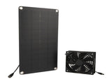 Solar Panel Fan Kit 20W Powered Mini Portable for Greenhouse Chicken Coop Pet House Window Exhaust V1294-YM0703-3114230026211
