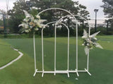 Metal Arch Backdrop White Stand Wedding Arch Stand Set of 3 Square Arched Frame for V985-METALBACKDROPWHITE