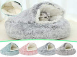Darzheoy Calming Dog Beds & Cat Cave Bed with Hooded Cover, Removable Washable Round Beds for Small V1189-WXFWAL-20260326-03165
