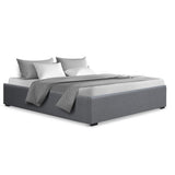Artiss Bed Frame Queen Size Gas Lift Base Grey TOKI BFRAME-E-TOKI-Q-GY-AB
