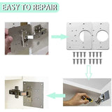 8 pcs Stainless Steel Cabinet Hinge Repair Plate With 48 Screws V1188-MS-227-2520
