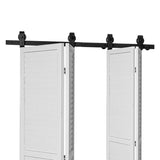 Bi-Folding Sliding Barn Door Hardware Track Kit, 52" Top Mount Track Kit, Slide Smoothly & Quietly, V952-ZDSMDGDGSM2D9NVH3001V0