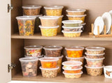 90 Sets Plastic Deli Containers With Lids, Assorted Sizes Variety pack, Airtight V1258-DP02-C-2782