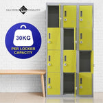 12-Door Locker for Office Gym Shed School Home Storage - 3-Digit Combination Lock V63-838951