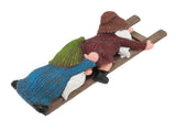 Garden Gnome Statue Resin Ladder Climbing Funny Gnome Garden Statue for Lawn Porch V1294-YM0901-3111240259711