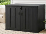Gardeon Outdoor Storage Box 775L Container Lockable Cabinet Tool Organizer Shed Black OSB-775L-ABK