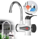Instant Tankless Electric Hot Water Heater Faucet, LED Digital Display Fast Heating Tap, 360&deg V1369-AZ3-W-16949