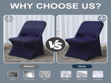Spandex Folding Chair Covers 100 Pcs Universal Fitted Stretchy Dining Chair Slipcovers for Wedding V1258-DP02-C-1411
