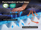 Giselle 34cm Double Hybrid Mattress with Cooling Gel Memory Foam and Edge Support MATTRESS-E-ESPORT-34-D