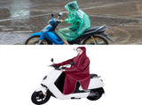 Electric Bike Raincoat Enlarged Protection Oxford Cloth Adults Sleeve Rain Poncho for Cycling Wine V1294-YM0710-3117230318715