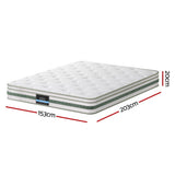 20cm Giselle Mattress Queen Green Tea Mattresses MATTRESS-B-MINT-20-Q