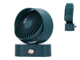 Portable Electric Fan 270&deg Shaking Head Desktop Fan with 10 Gears USB Charging for HomeGreen V1294-YM0901-3113210088612