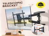 Telescopic Swivel and Tilt TV Monitor Wall Mount Load up to 85kg Full Motion Long Arm V985-TELESCOPICBRACKET