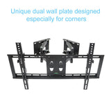 32"-65" Heavy Duty Wall Corner Tv Mount Articulating Premium Swing Arm Bracket V767-U-500A