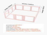 Dog Whelping Box, 1.54x1.5x0.6 m, Transparent Plastic Dog Whelping Pen for Large Sized Dogs, V952-GYZXZJZJSLDCK3NII001V0