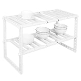 2Tier Sink Rack Cabinet Organizer Storage Telescopic Shelf Kitchen Bathroom Holder V1294-YM0718-3118200242911