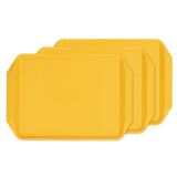 3PCS Colorful Food Tray Rectangle Thickened Binaural Plastic Tray Heat Resistance Stackable V1294-YM0523-3118220042015