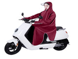 Electric Bike Raincoat Enlarged Protection Oxford Cloth Adults Sleeve Rain Poncho for Cycling Wine V1294-YM0710-3117230318715