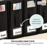 4x Kitchee Foldable Bed Sheet Storage Box - Linen and Closet Organiser Black V238-SUPDZ-41188865409104