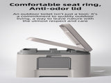 Portable Travel Toilet with Integrated Dual Storage Wings & Odor-Proof Lid Ergonomic Reusable V888-ELOSUNG52092