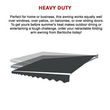 Outdoor Folding Arm Awning Retractable Sunshade Canopy Grey 5.0m x 2.5m V63-842771