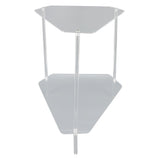 Acrylic End Table 2 Tier Corner Side Table Small Corner Table for Living Room Bedroom Balcony Easy V1294-YM0901-3116240024811