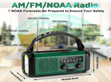 10000mAh Solar-Powered Emergency Radio with Flashlight V1142-LP601099611690254