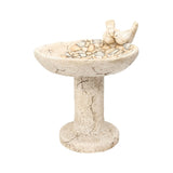 Stony Birdbath On Pillar 45cm V637-49421BRD