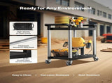 Utility Cart, 300 lbs Load Capacity, 2-tier Utility Plastic Cart with 360&deg Swivel Wheels V952-SXSYTCZHHS2CIXC11V0