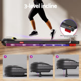 Everfit Treadmill Electric Walking Pad with Incline Under Desk Home Gym Black TMILL-400-INC-BK